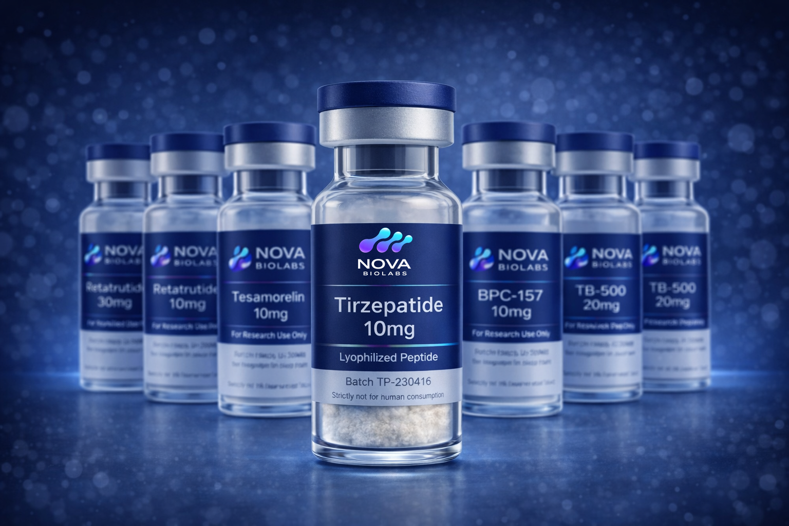 Nova Biolabs research peptide vials